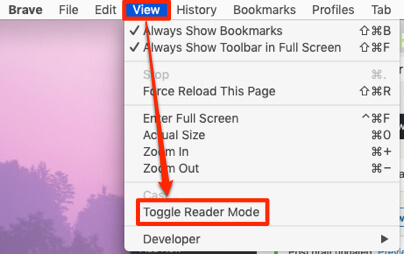 How to Enable Reader View Mode in the Brave Browser
