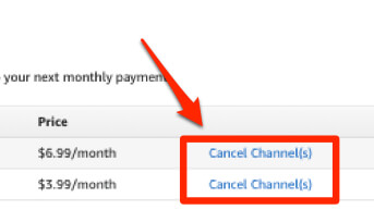 amazon cancel channels