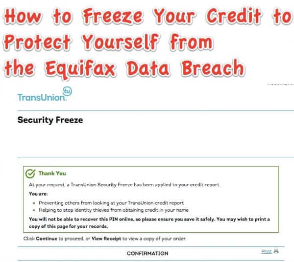 lift credit freeze equifax no password