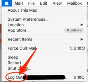 how to logout of mail on a mac