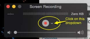 quicktime screen record no audio