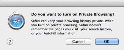 does safari private browsing store anything