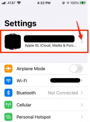 settings apple id icloud media purchases