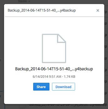 share files via dropbox